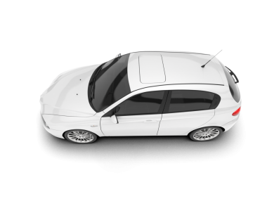 Modern araba. Yan görünüş. 3 d