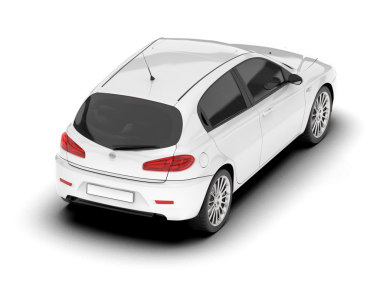 beyaz arka plan görünümlü modern araba beyaz arkaplanda izole edildi