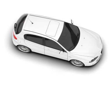 Modern araba beyazda izole edilmiş. 3D görüntüleme - illüstrasyon