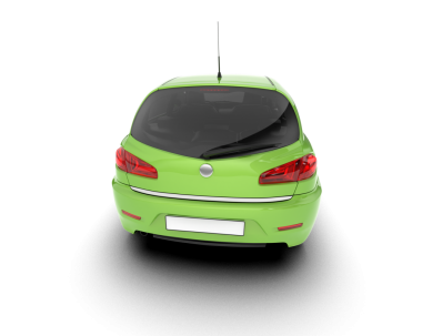 araba beyaz arkaplanda izole edildi