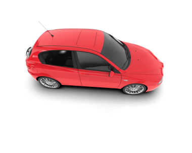 beyaz arka planda modern kırmızı spor araba