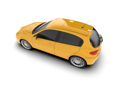 modern araba beyaz arkaplanda izole edildi