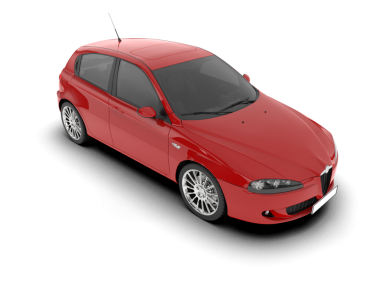 kırmızı modern araba izole