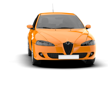 modern araba beyaz arka planda izole edildi. 3 boyutlu çizim - illüstrasyon.