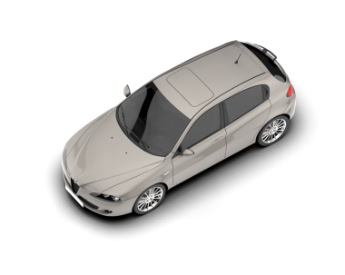 modern lüks araba beyaz arka planda izole edilmiş 3 boyutlu görüntüleme