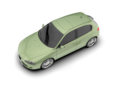 Beyaz arka planda bir araba. yüksek kalite 3d