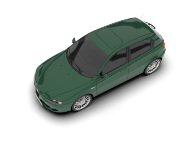 beyaz arka planda modern şehir arabası