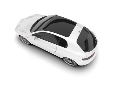 araba beyaz arkaplanda izole edildi