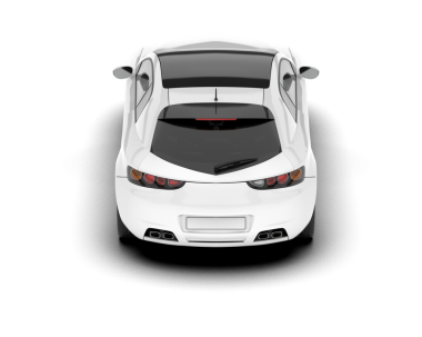 Beyaz arka planda izole edilmiş gerçekçi bir araba. vektör illüstrasyonu