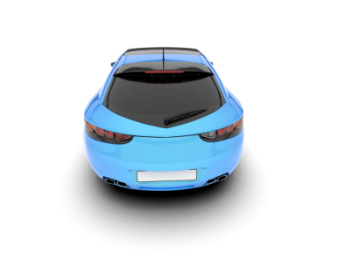 modern araba beyaz arkaplanda izole edilmiş 3 boyutlu görüntüleme