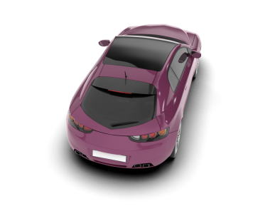 Pembe spor araba izole edildi.