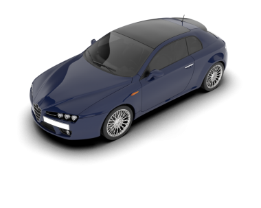 Beyaz arka planda modern bir araba. 3 Boyutlu Hazırlama