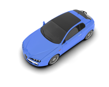 modern otomobil 3 boyutlu resimleme