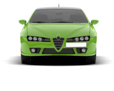 modern kompakt araba beyaz arkaplanda izole edildi