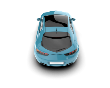 Modern araba beyaz arka planda izole edilmiş. 3d illüstrasyon