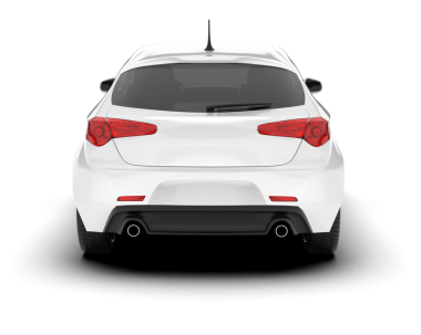 Modern araba beyaz arka planda izole edilmiş. 3d illüstrasyon