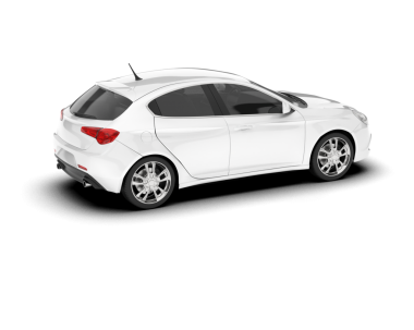 Beyaz arka planda izole edilmiş modern lüks araba. 3d illüstrasyon