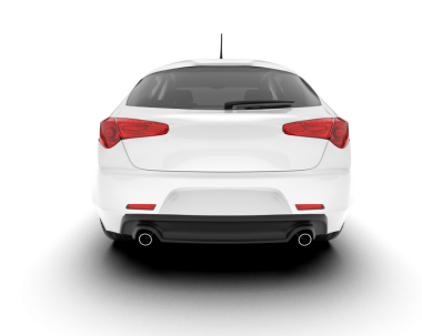 beyaz arkaplanda modern araba