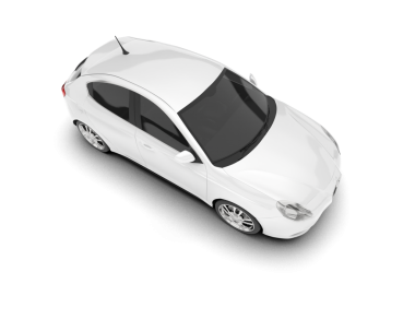 Beyaz arkaplandaki araba