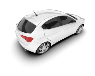 modern araba beyaz arka planda izole edildi. 3 boyutlu görüntüleme