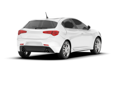 Arka planda izole edilmiş beyaz araba, 3 boyutlu illüstrasyon