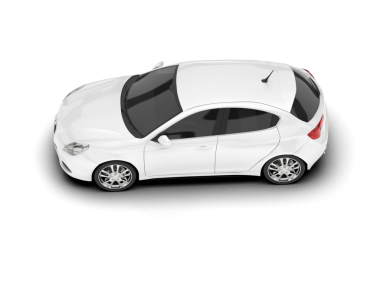 modern araba beyaz arka planda izole edildi. 3 boyutlu görüntüleme