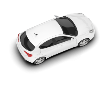 Beyaz arka planda modern bir araba. 3d oluşturma