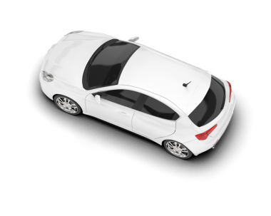 Işık arka planında modern bir araba. 3d oluşturma