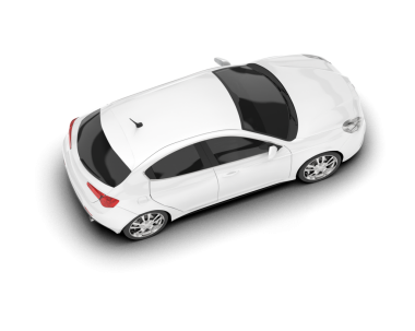 Kırmızı çatılı beyaz lüks araba. 3 Boyutlu Hazırlama