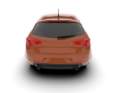 Bir markanın 3 boyutlu görüntülemesi - daha az genel SUV arabası beyaz arkaplanda izole edildi