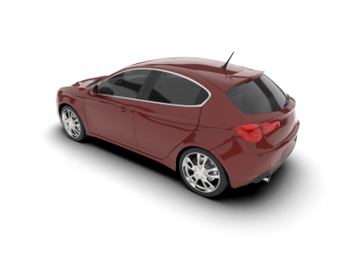 beyaz arkaplanda modern araba