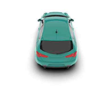 Yeşil spor araba. 3 Boyutlu Hazırlama.