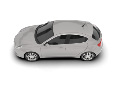 beyaz arkaplanda modern araba