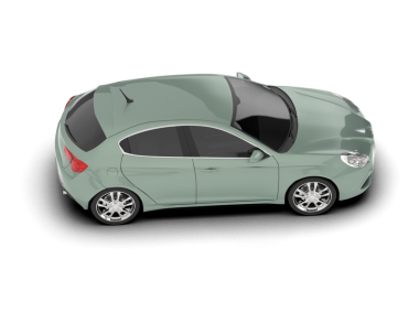 beyaz arka planda modern yeşil araba