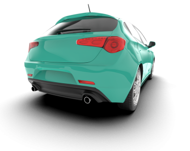 araba beyaz arkaplanda izole edildi.