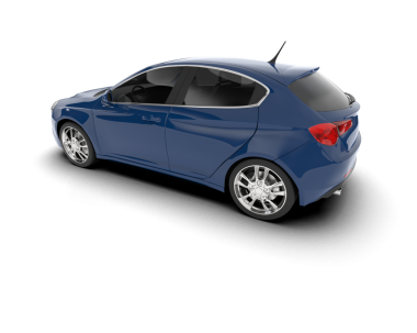 beyaz arkaplanda modern araba