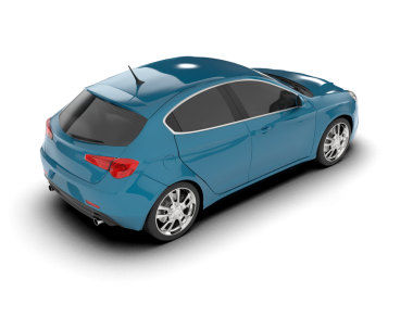 Beyaz arka planda modern bir araba. 3d oluşturma