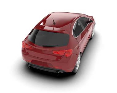 Modern şehir arabası arka planda izole edilmiş. 3D görüntüleme - illüstrasyon