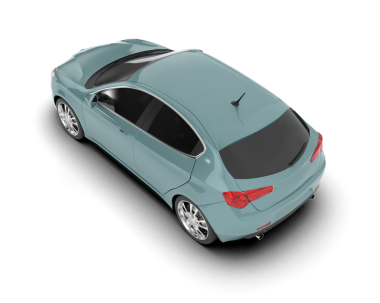 Beyaz arka planda modern şehir arabası. 3d oluşturma.