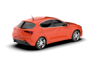 modern araba beyaz arka planda izole edildi. 3 d illüstrasyon - vektör