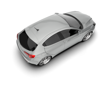 Modern araba beyaz arka planda izole edilmiş. 3d illüstrasyon