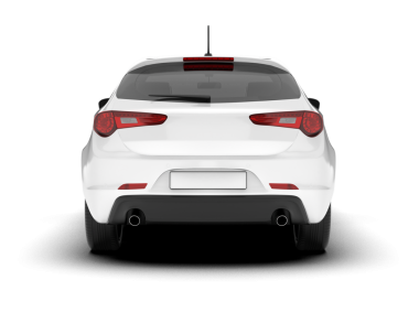 Gri renkte beyaz araba yan görünümü