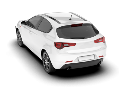 boş beyaz arkası olan modern araba.