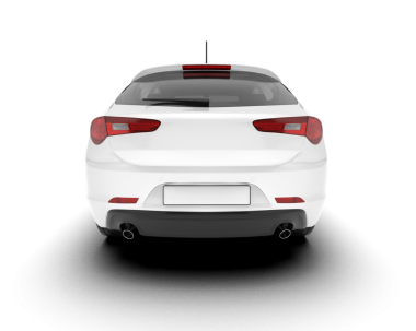 araba beyaz arkaplanda izole edildi