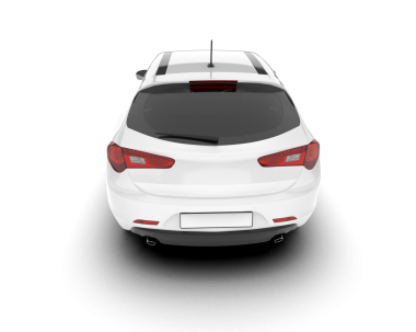 beyaz arka planda modern araba