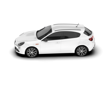 Beyaz arka planda izole edilmiş modern beyaz araba. Yan görünüş. 3d illüstrasyon.