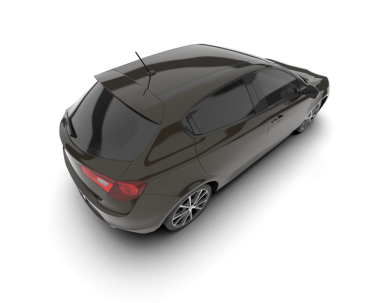 beyaz arkaplanda izole edilmiş araba 3 boyutlu görüntüleme