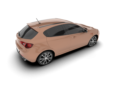 arkaplanda izole edilmiş araba, 3D görüntüleme - illüstrasyon