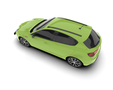 beyaz arkaplanda modern araba