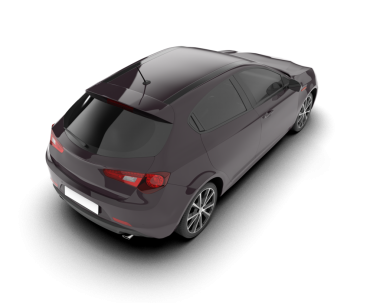 modern araba beyaz arka planda izole edildi. 3 boyutlu çizim - illüstrasyon